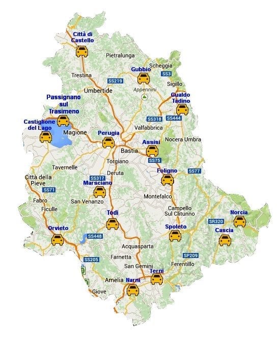 mappa car sharing regionale